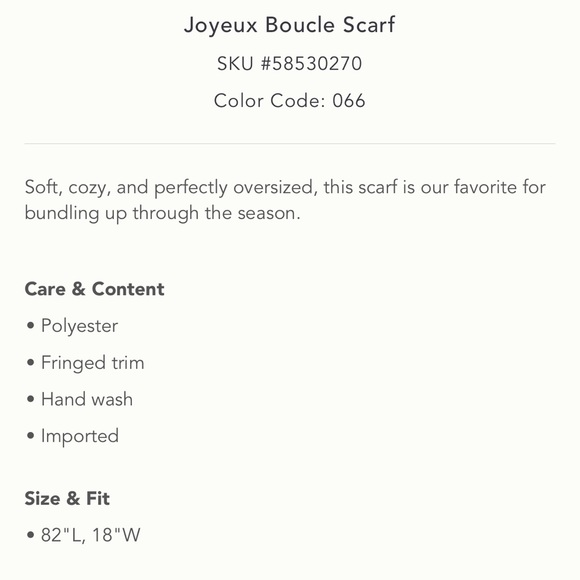 Anthropologie Joyeux Boucle scarf, worn one time. Gorgeous red-pink color. - Picture 4 of 4